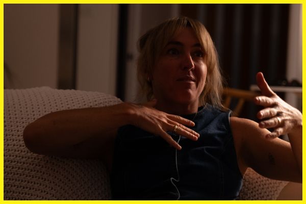Tara reflecting on a quiet emotional moment during beta testing — designed to spark introspection and depth.